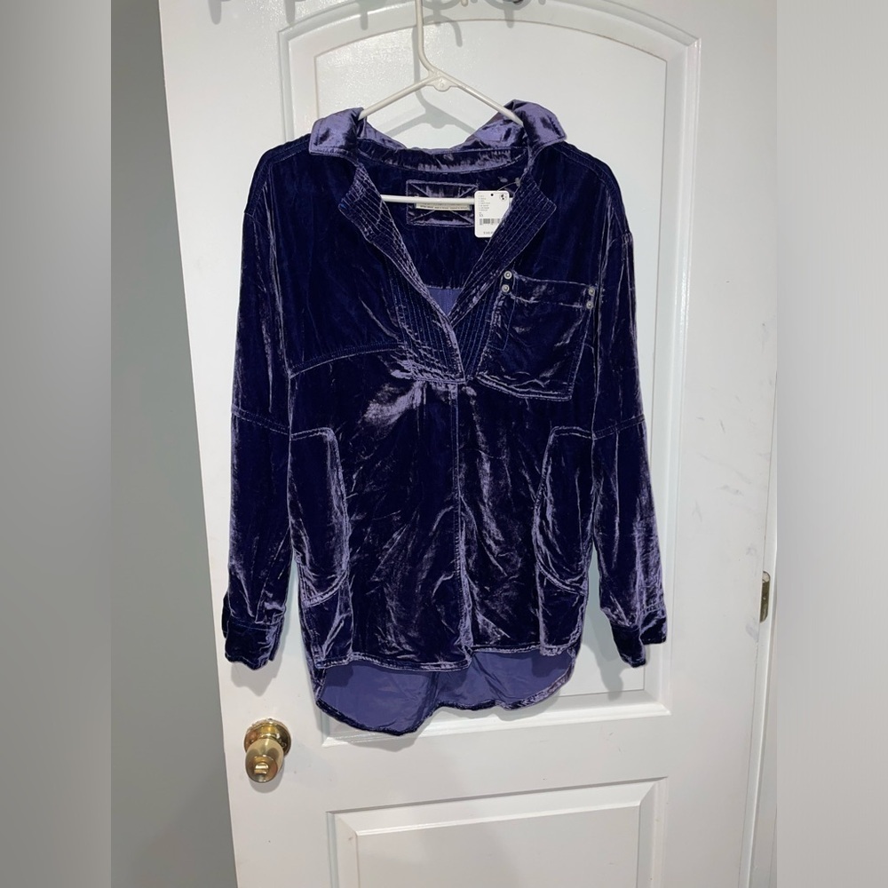 New! Free People We The Free Peyton Velvet Purple Pullover Tunic ๐๐ XS NWT! - Picture 6 of 10